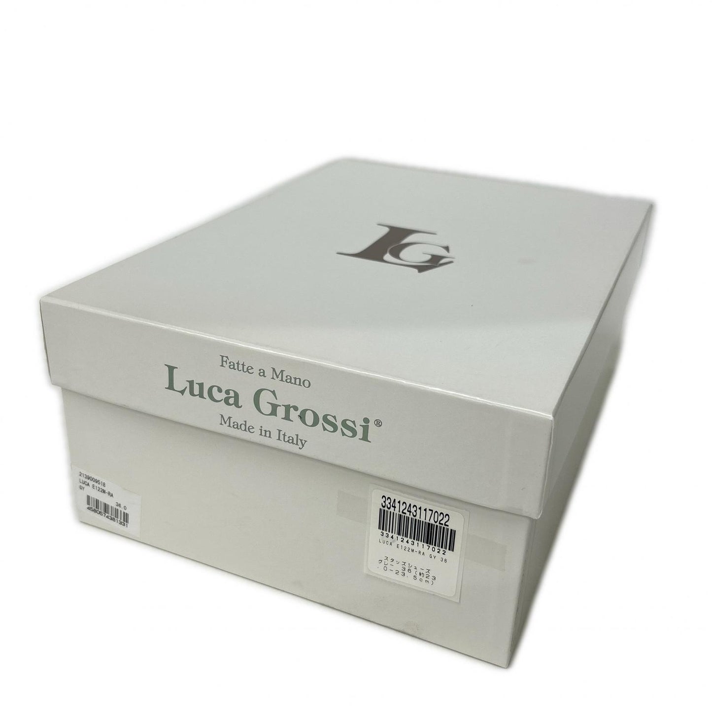 LUCA GROSSI ルカグロッシ 【新品同様】E122M ガラスレザー スタッズ ローヒール シューズ シューズ
