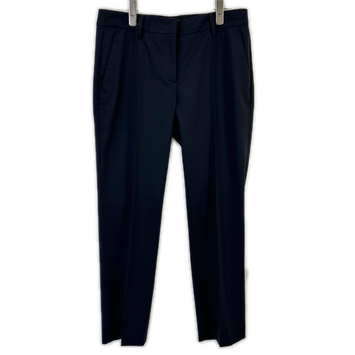 PRADA プラダ P2924 R132 ネイビー ヴァージンウール センタープレス テーパードスラックス ボトムス