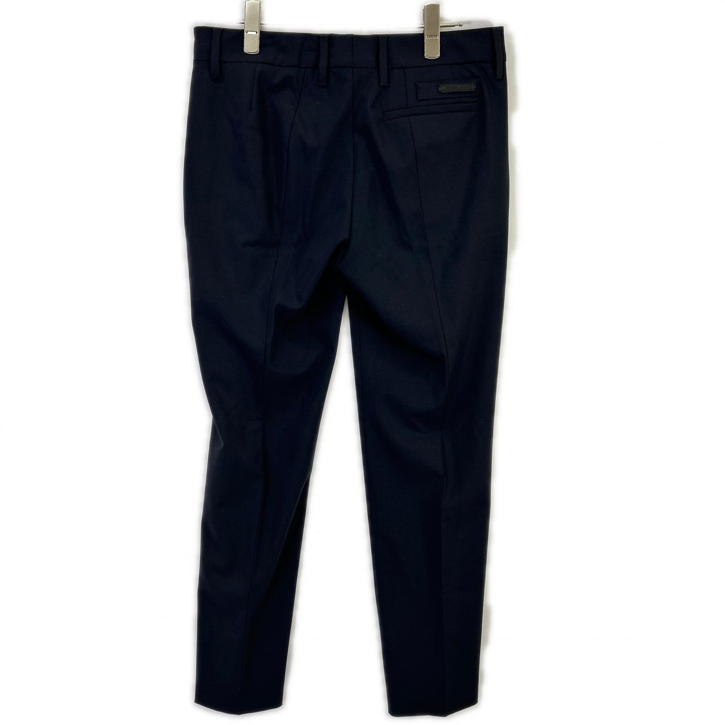 PRADA プラダ P2924 R132 ネイビー ヴァージンウール センタープレス テーパードスラックス ボトムス