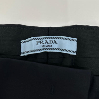 PRADA プラダ P2924 R132 ネイビー ヴァージンウール センタープレス テーパードスラックス ボトムス