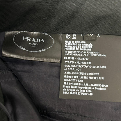 PRADA プラダ P2924 R132 ネイビー ヴァージンウール センタープレス テーパードスラックス ボトムス