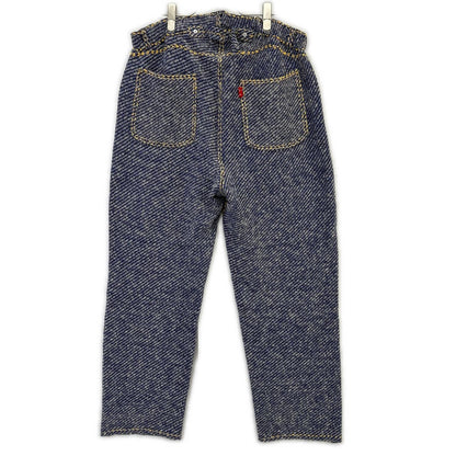 gim context ジムコンテキスト 25105150 ブルー Hand-Stitched Damaged Denim Knit Pants ボトムス