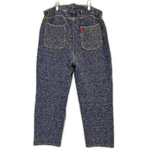 gim context ジムコンテキスト 25105150 ブルー Hand-Stitched Damaged Denim Knit Pants ボトムス