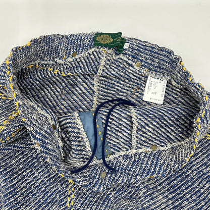 gim context ジムコンテキスト 25105150 ブルー Hand-Stitched Damaged Denim Knit Pants ボトムス