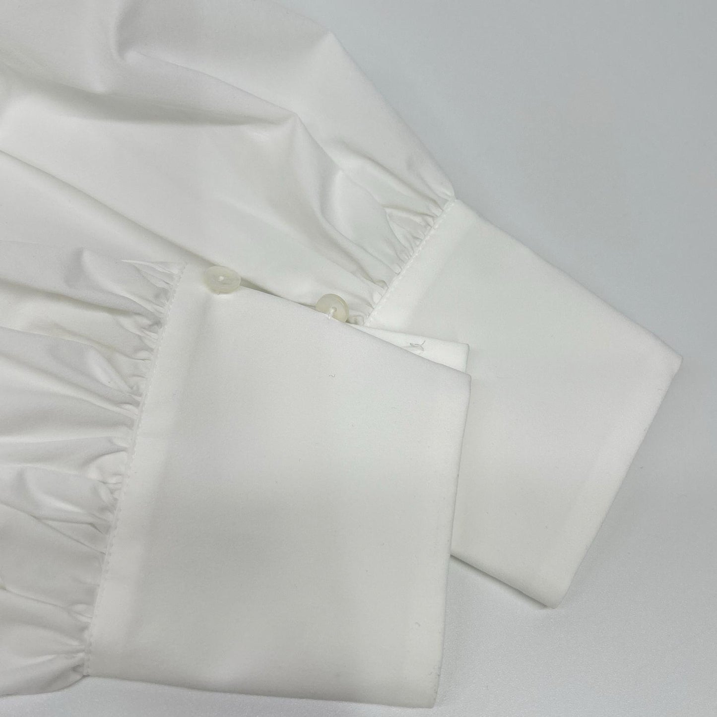ANAYI [Eternal Line] 2026 White Tech Stretch Bow-Tie Shirt Blouse Top