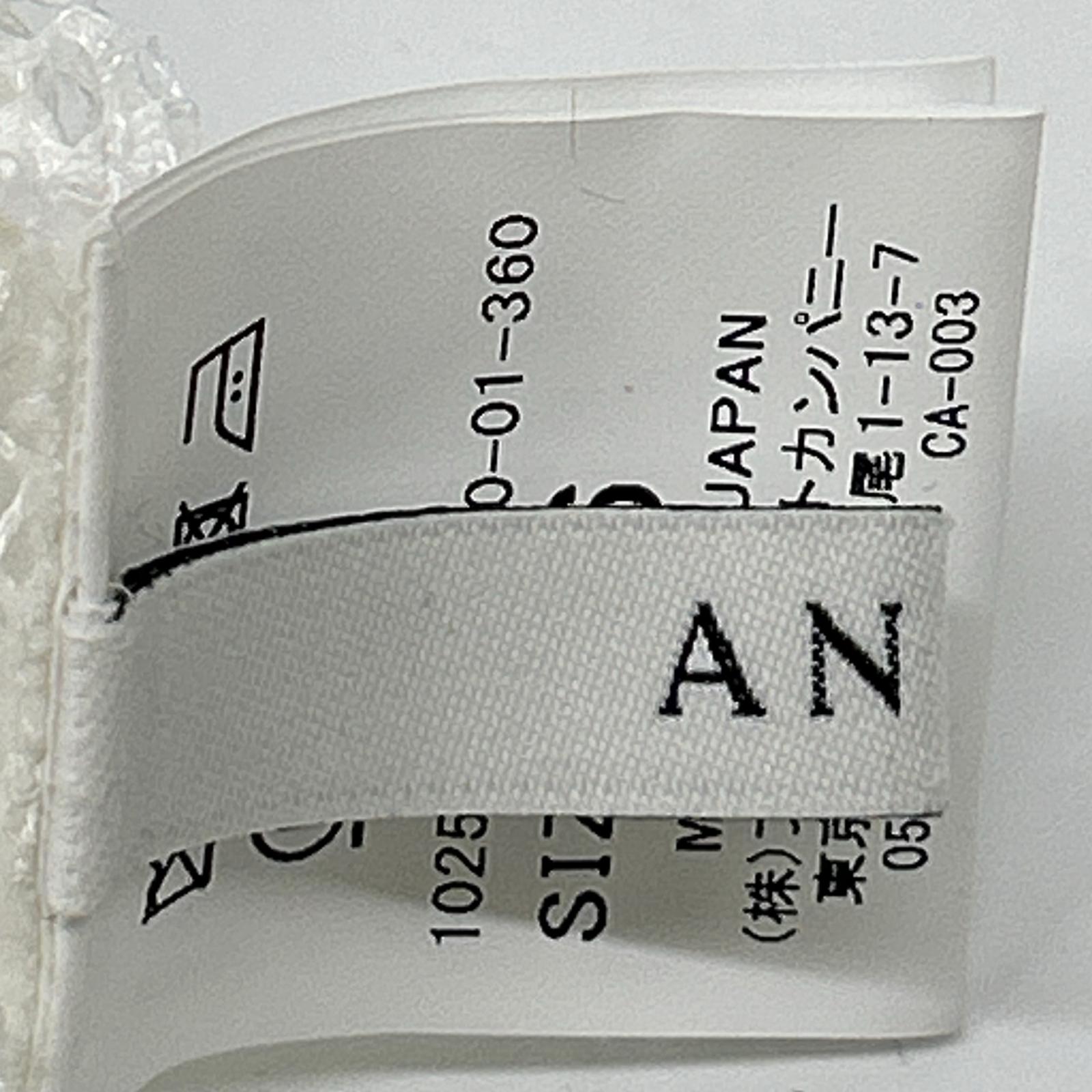 ANAYI アナイ 25年製 ホワイト レース花柄ノースリーブブラウス トップス