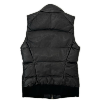 WJK rm07s Black Lamb Leather Down Vest