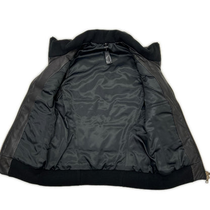WJK rm07s Black Lamb Leather Down Vest