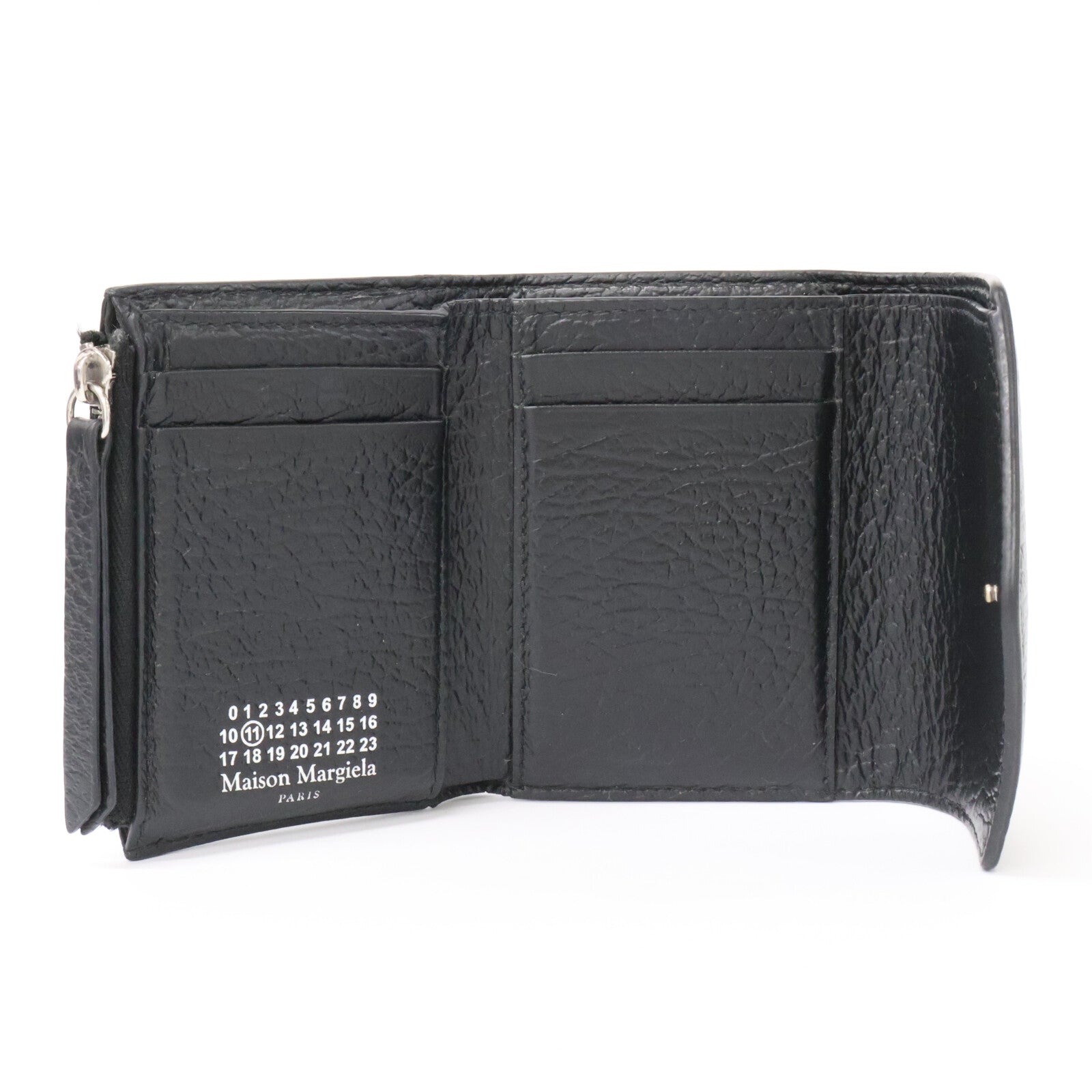 Maison margiela メゾンマルジェラ 11 S56UI0136 P0399 T8013 ZIP COMPACT TRI FOLD レザー 三つ折り財布 三つ折り財布（小銭入れあり）