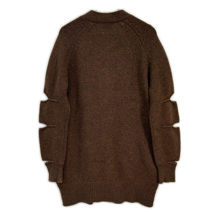 BURBERRY バーバリー 8037239 ウールアーガイル カットスリーブカーディガン　ティッシ期 トップス