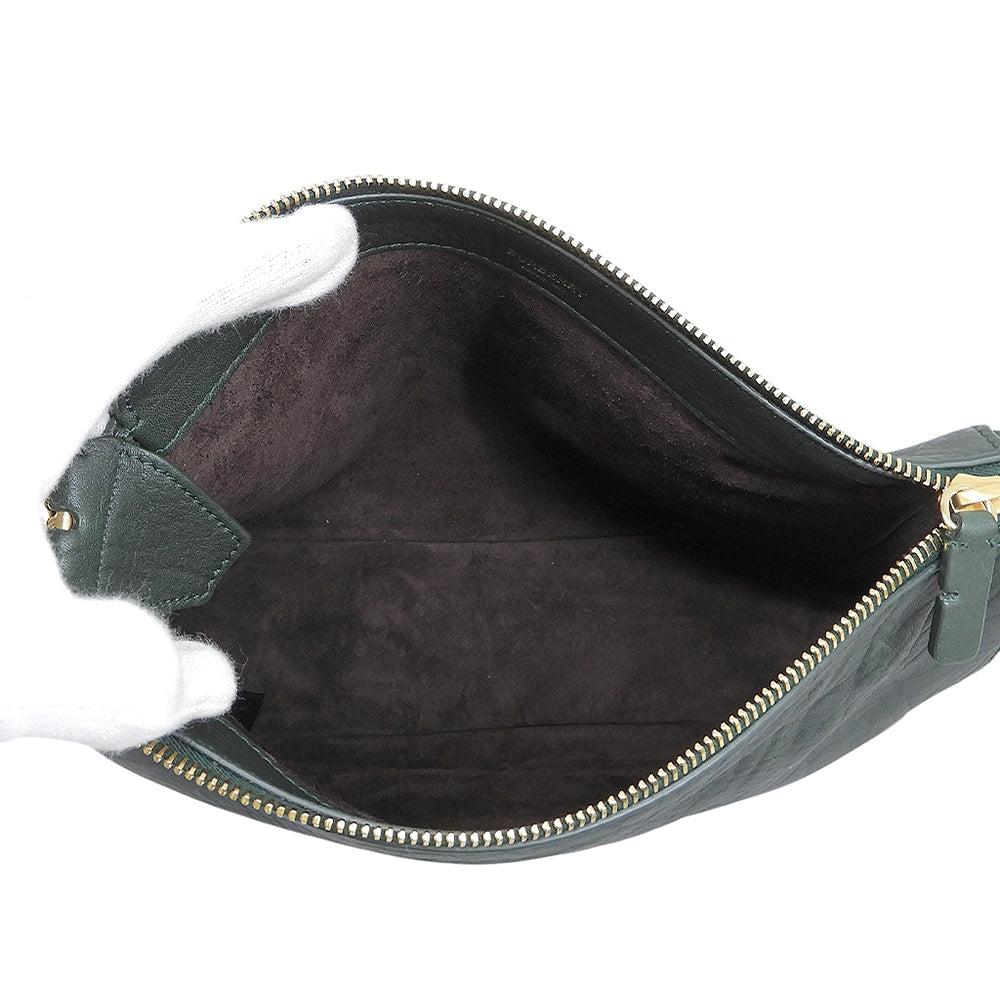 BURBERRY バーバリー 美品 スモールナイトショルダーバッグ ショルダーバッグ レディース カーフスキン グリーン 8077554 ショルダーバッグ