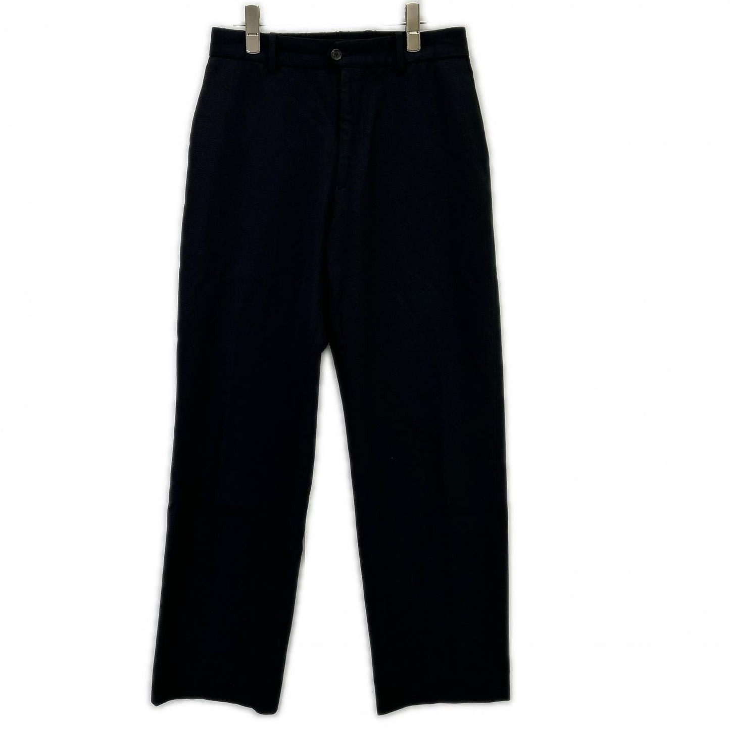 MARKAWARE マーカウエア A21C-05PT03C ブラック FLAT FRONT TROUSERS/ワンタックワイドパンツ ボトムス