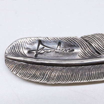 KENSHIRO ケンシロウ 【美品】SILVER 和彫りフェザー ネックレス L ペンダントトップ