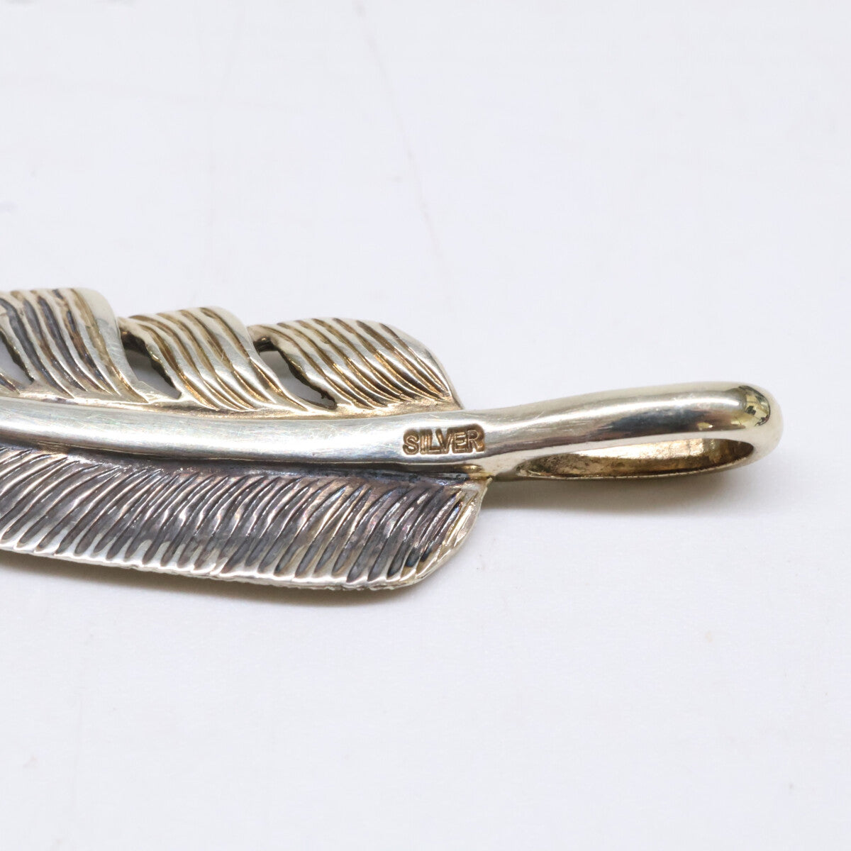 KENSHIRO ケンシロウ 【美品】SILVER 和彫りフェザー ネックレス S ペンダントトップ