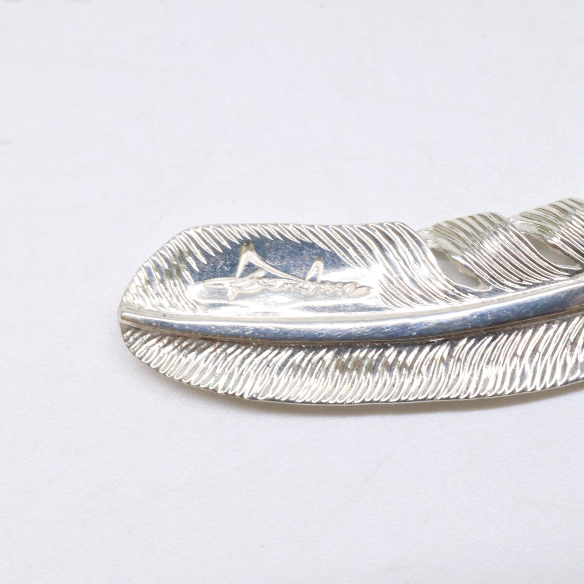KENSHIRO ケンシロウ 【美品】SILVER 和彫りフェザー ネックレス S ペンダントトップ