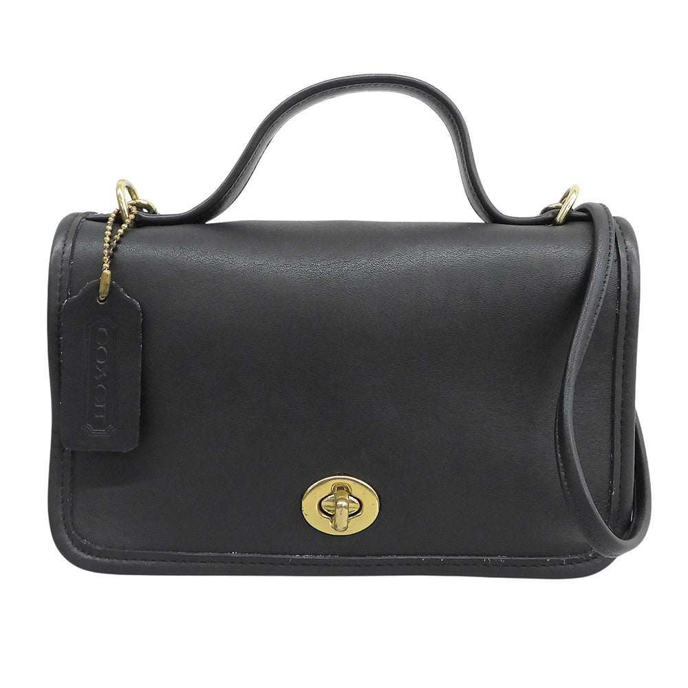 COACH コーチ オールドコーチ ターンロック 2WAY ショルダーバッグ レディース ブラック 9924 ショルダーバッグ