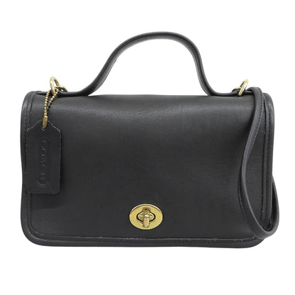 COACH コーチ オールドコーチ ターンロック 2WAY ショルダーバッグ レディース ブラック 9924 ショルダーバッグ