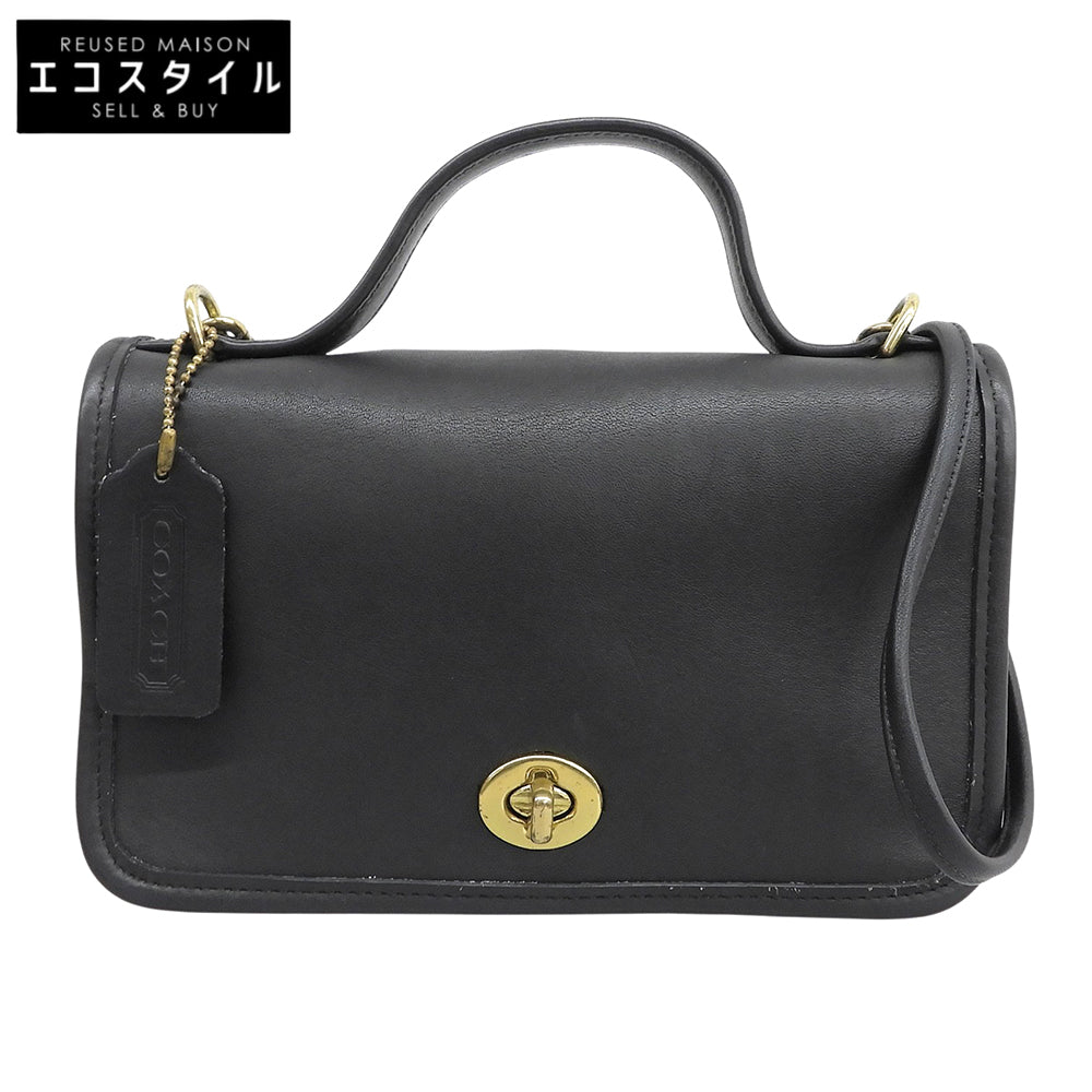 COACH コーチ オールドコーチ ターンロック 2WAY ショルダーバッグ レディース ブラック 9924 ショルダーバッグ