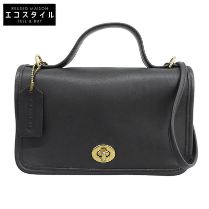 COACH コーチ オールドコーチ ターンロック 2WAY ショルダーバッグ レディース ブラック 9924 ショルダーバッグ