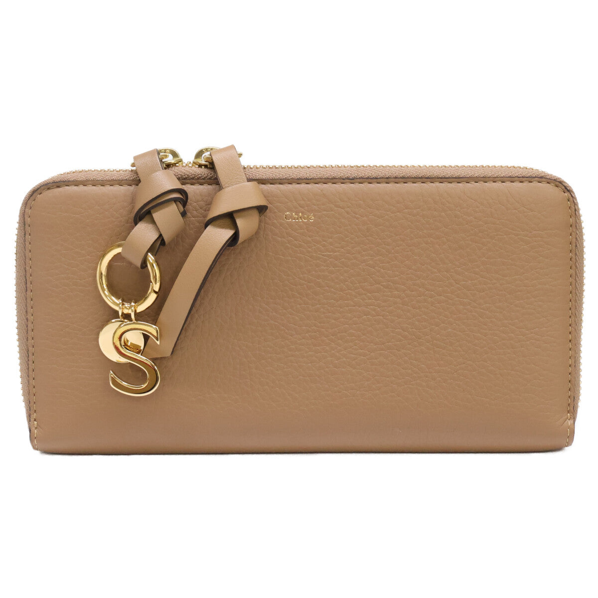 Chloe クロエ 【新品同様】Alphabet Zip Around Wallet アルファベット S ラウンドファスナー レザー ロングウォレット 長財布（小銭入れあり）