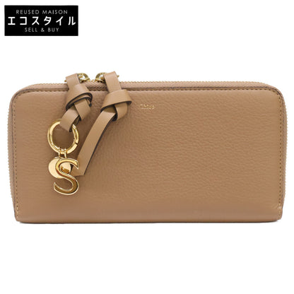 Chloe クロエ 【新品同様】Alphabet Zip Around Wallet アルファベット S ラウンドファスナー レザー ロングウォレット 長財布（小銭入れあり）