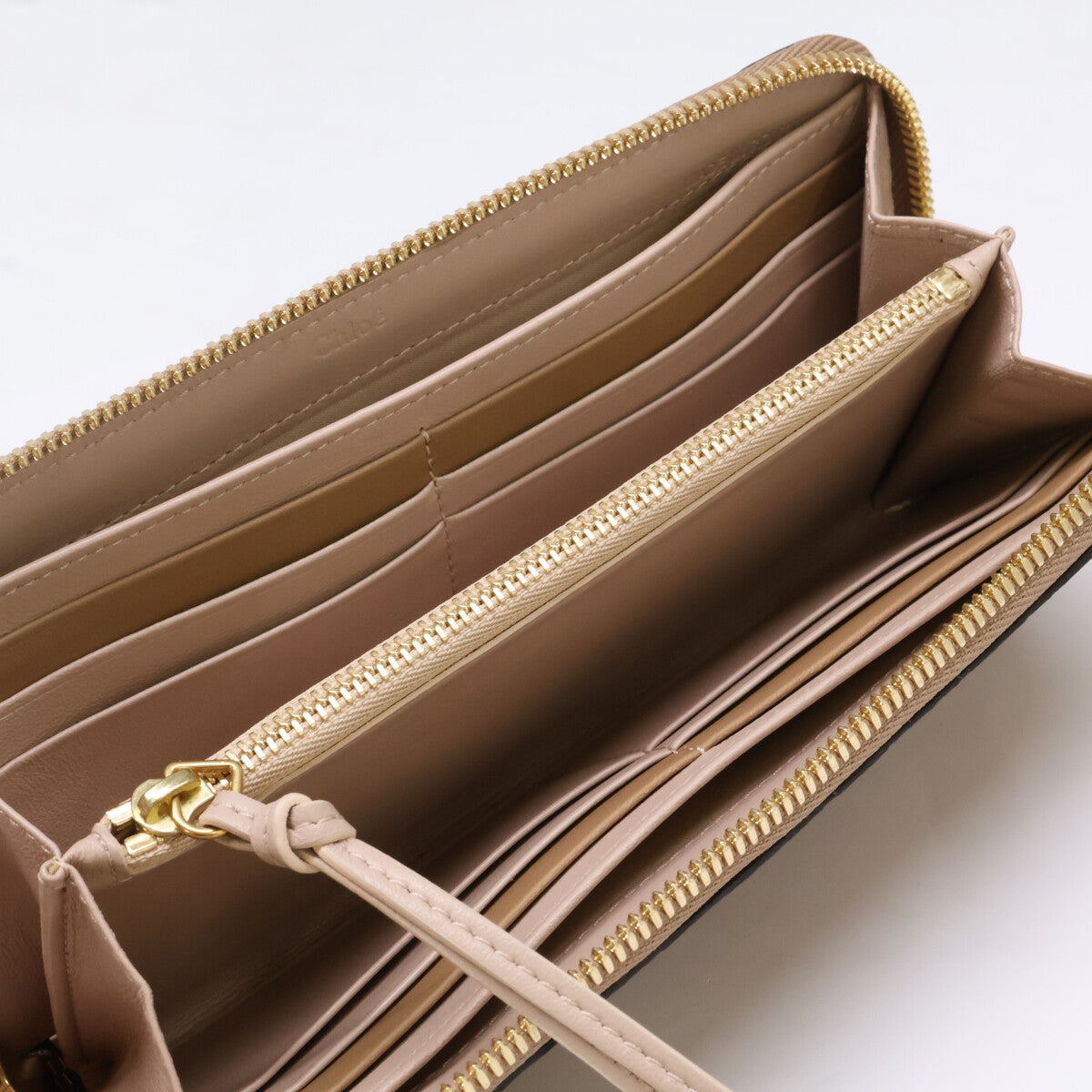 Chloe クロエ 【新品同様】Alphabet Zip Around Wallet アルファベット S ラウンドファスナー レザー ロングウォレット 長財布（小銭入れあり）