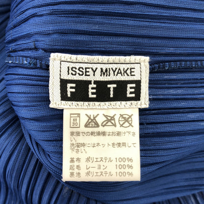 ISSEY MIYAKE FETE イッセイミヤケフェット IF64-FD720 ブルー ラージドット ロングスリーブプリーツジャケット ジャケット