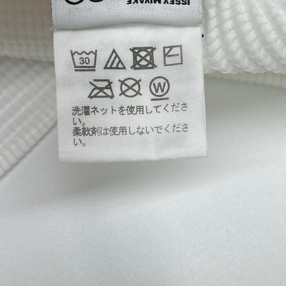 【SALE】 MeISSEYMIYAKE ミーイッセイミヤケ MI13-FK206 21年 ホワイト プリーツショートスリーブブラウス トップス