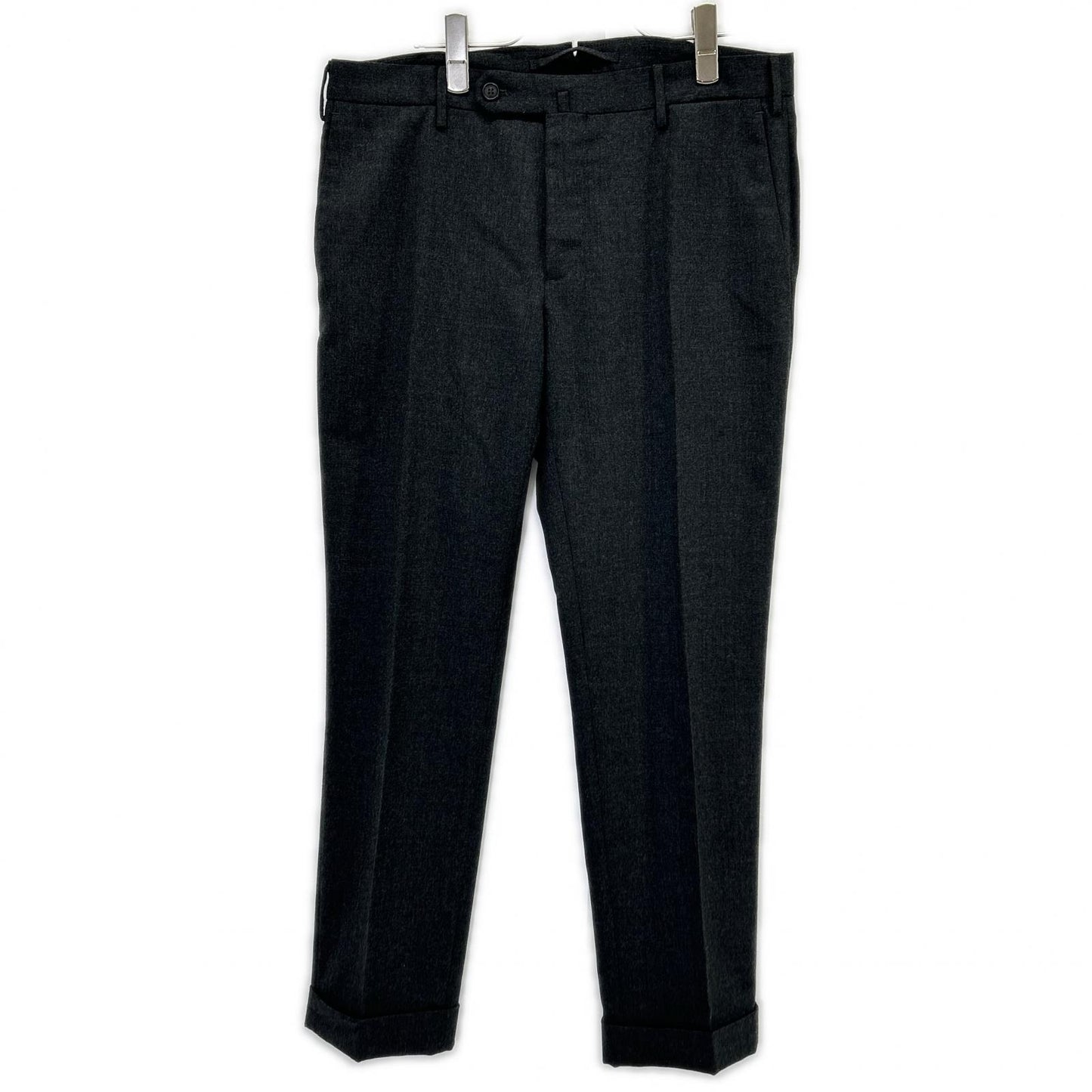 INCOTEX インコテックス チャコール ハイコンフォート SLOWEAR ワンタック ダブル スラックスパンツ ボトムス