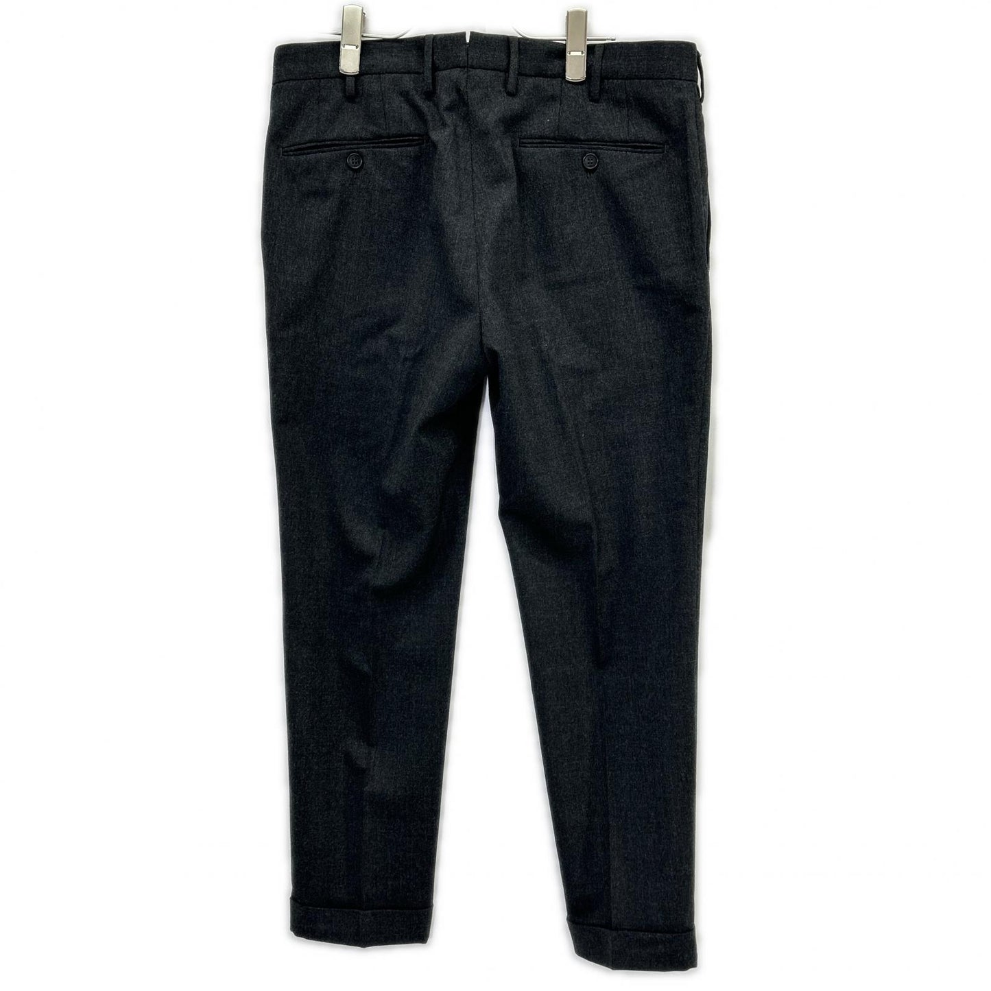 INCOTEX インコテックス チャコール ハイコンフォート SLOWEAR ワンタック ダブル スラックスパンツ ボトムス