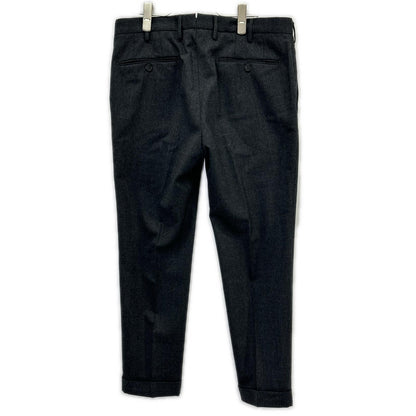 INCOTEX インコテックス チャコール ハイコンフォート SLOWEAR ワンタック ダブル スラックスパンツ ボトムス