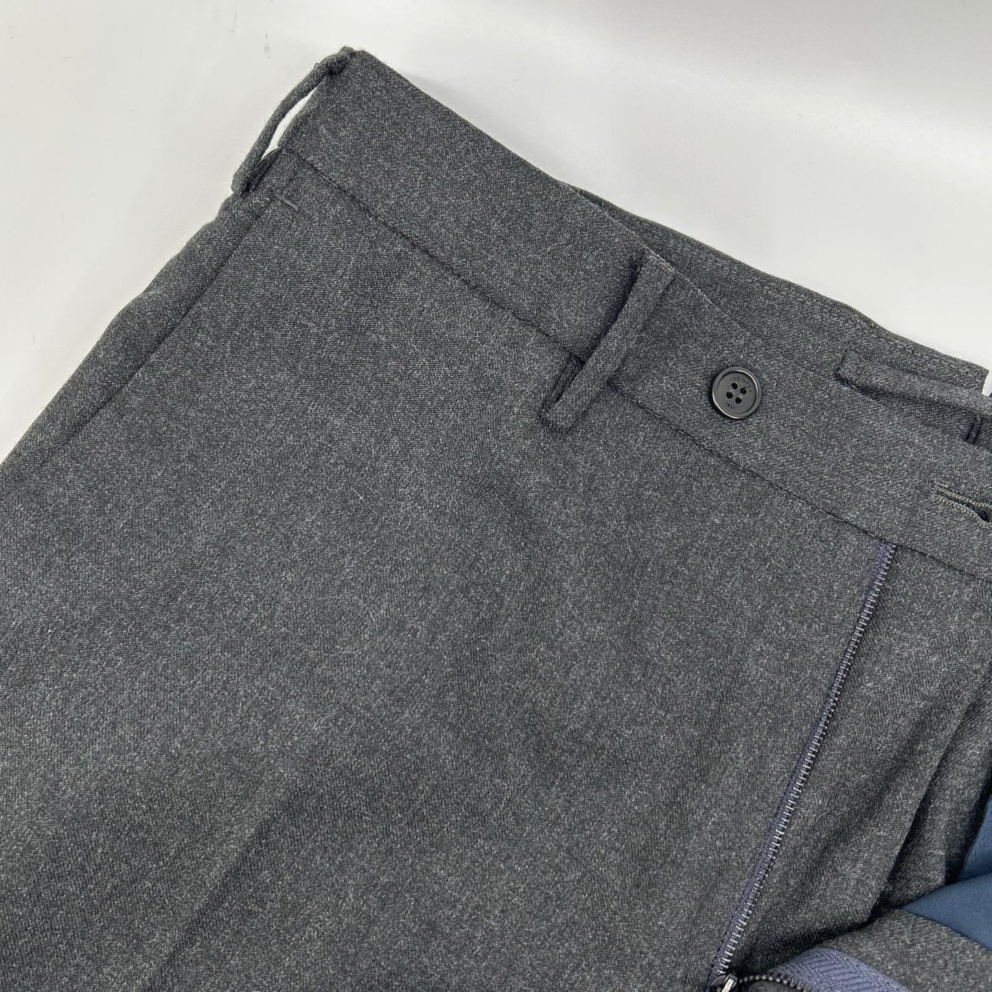 INCOTEX インコテックス チャコール ハイコンフォート SLOWEAR ワンタック ダブル スラックスパンツ ボトムス