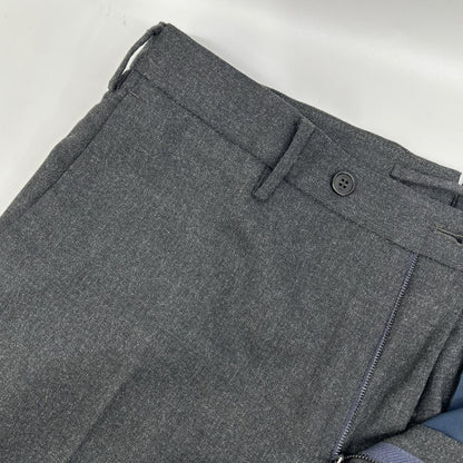 INCOTEX インコテックス チャコール ハイコンフォート SLOWEAR ワンタック ダブル スラックスパンツ ボトムス