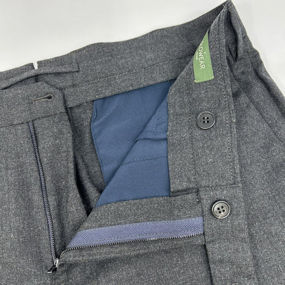 INCOTEX インコテックス チャコール ハイコンフォート SLOWEAR ワンタック ダブル スラックスパンツ ボトムス