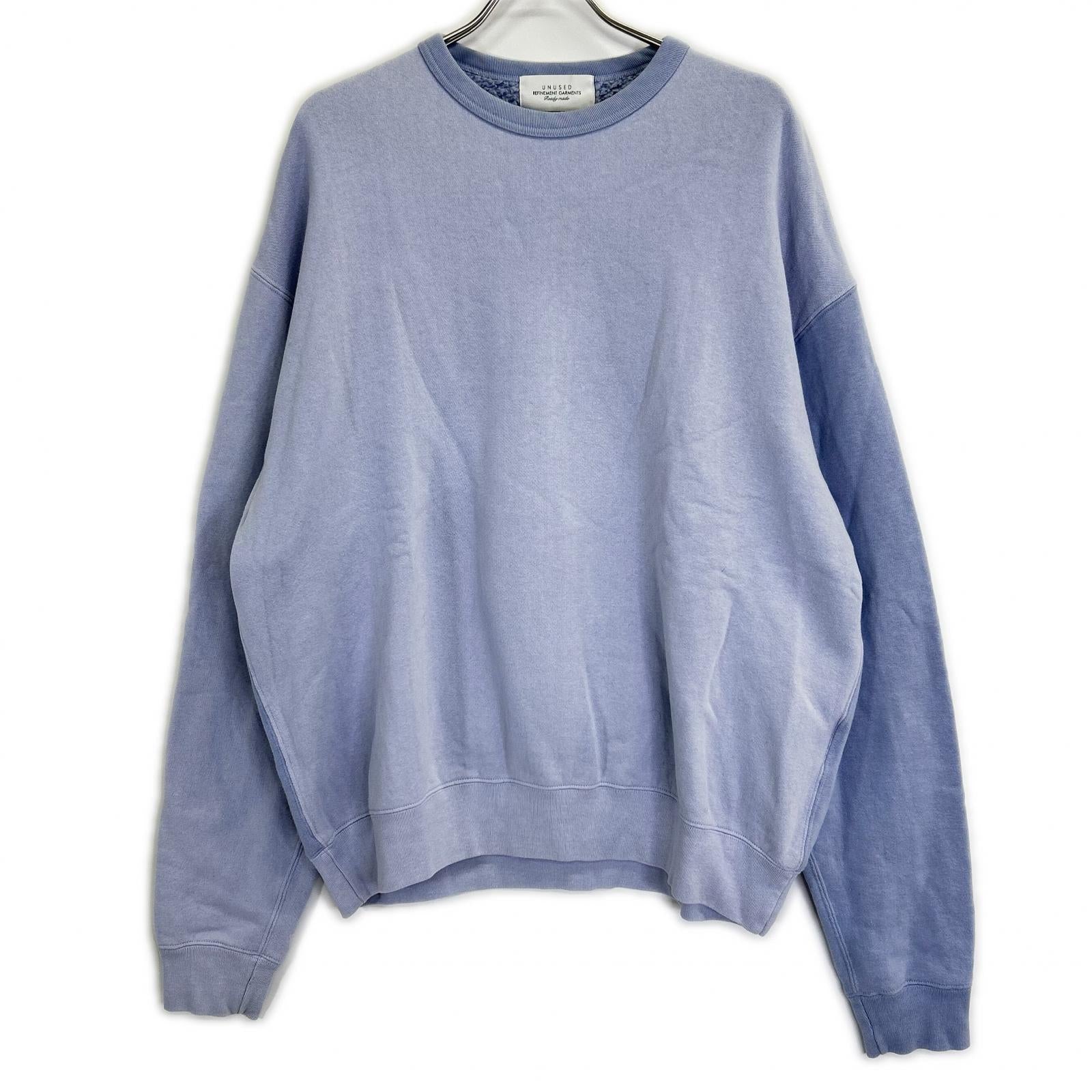 UNUSED アンユーズド US2367 パープル SWITCHING CREWNECK SWEATSHIRT 裏起毛スウェット トップス