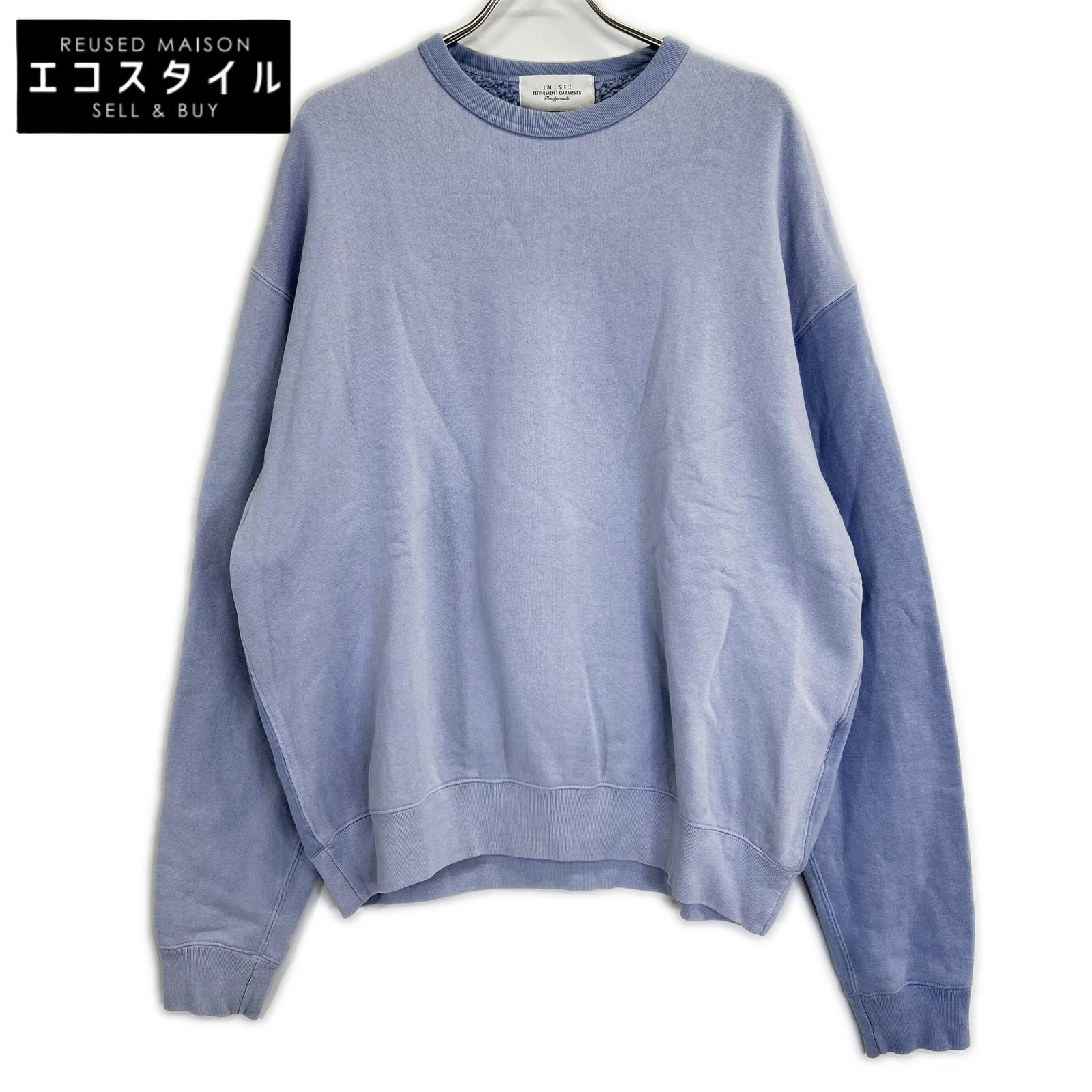 UNUSED アンユーズド US2367 パープル SWITCHING CREWNECK SWEATSHIRT 裏起毛スウェット トップス