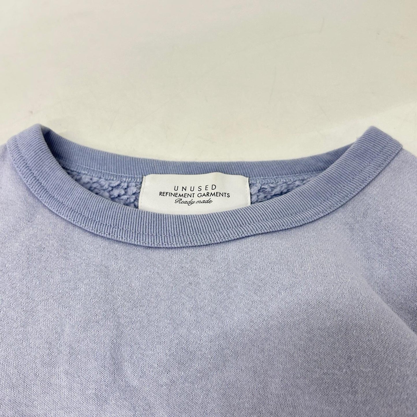 UNUSED アンユーズド US2367 パープル SWITCHING CREWNECK SWEATSHIRT 裏起毛スウェット トップス