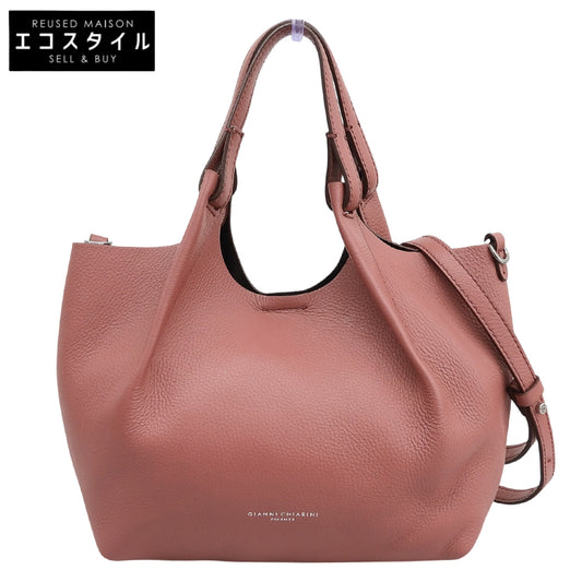 GIANNICHIARINI ジャンニキアリーニ 美品 DUA S デュア ポーチ付き 2WAYハンドバッグ ショルダーバッグ レディース ピンク BS 9719 RNGDBL ハンドバッグ