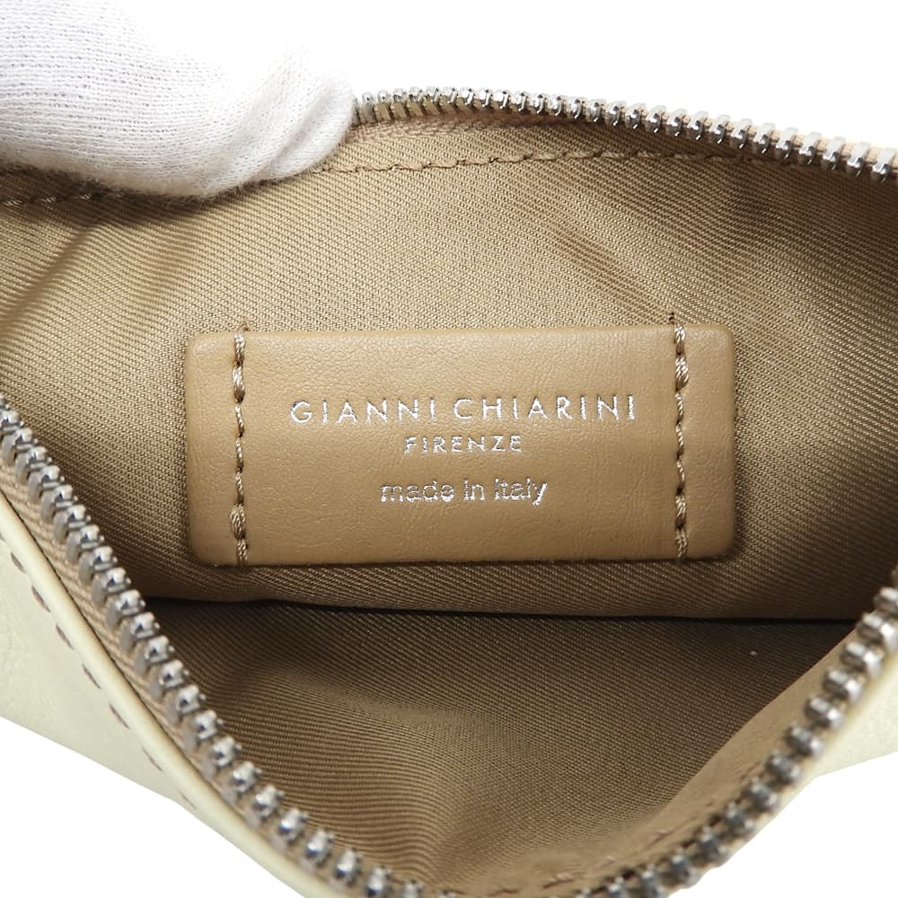 GIANNICHIARINI ジャンニキアリーニ 美品 MARCELLA S マルチェッラ ポーチ付き レザー トートバッグ レディース ライトイエロー トートバッグ