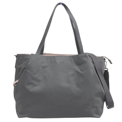 agnes b アニエスベー 美品 2WAYトートバッグ トートバッグ レディース ナイロン グレー OAS14-01 トートバッグ