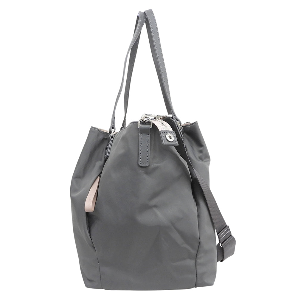 agnes b アニエスベー 美品 2WAYトートバッグ トートバッグ レディース ナイロン グレー OAS14-01 トートバッグ