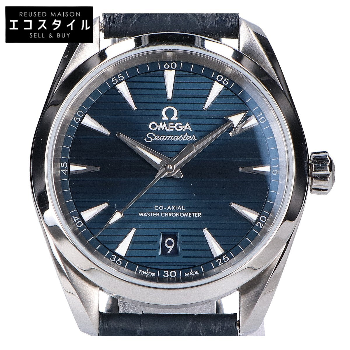 OMEGA オメガ 220.13.38.20.03.001 シーマスター アクアテラ 150M コーアクシャル マスタークロノメーターブルー文字盤 シースルーバック デイト 自動巻き 腕時計