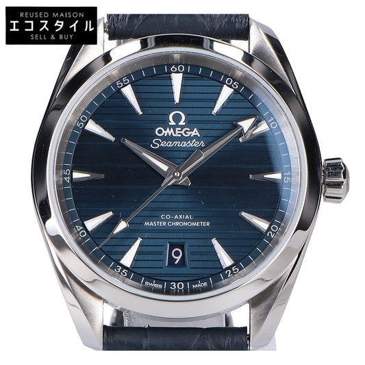 OMEGA オメガ 220.13.38.20.03.001 シーマスター アクアテラ 150M コーアクシャル マスタークロノメーターブルー文字盤 シースルーバック デイト 自動巻き 腕時計