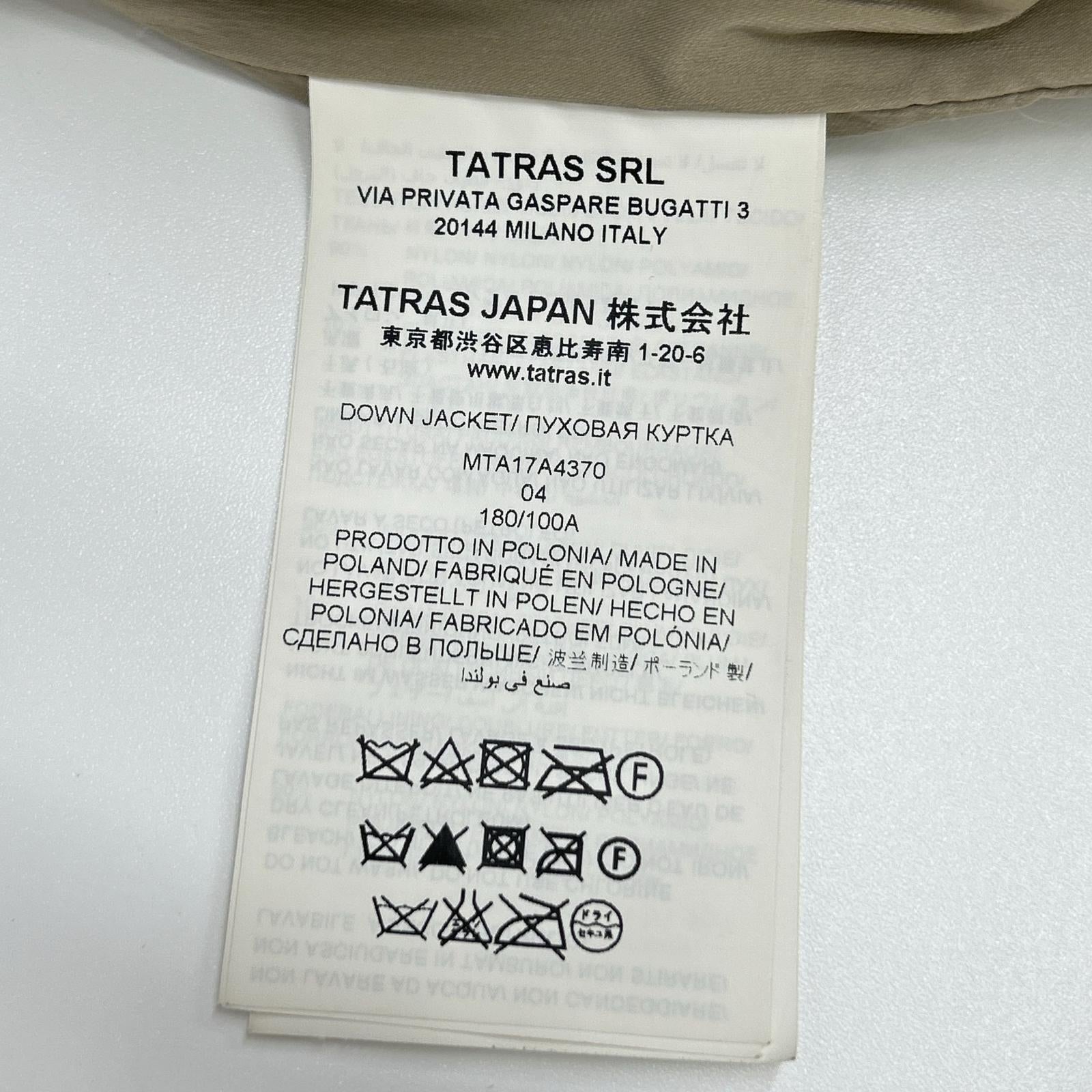 TATRAS タトラス MTA17A4370 ベージュ GESSO フーディダウンジャケット ジャケット