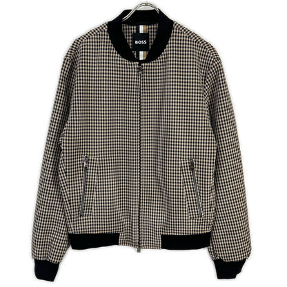 BOSS Boss Brown Gunclub Check Zip-Up Blouson Jacket