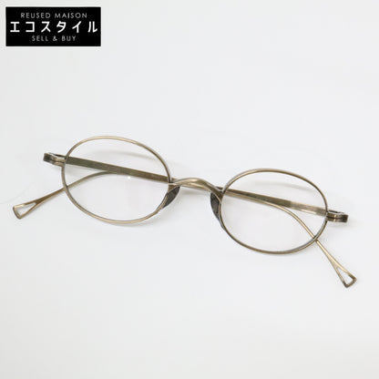 KameManNen カメマンネン 【美品】KMN9918 AG TITANIUM オーバルシェイプ アイウェア 眼鏡
