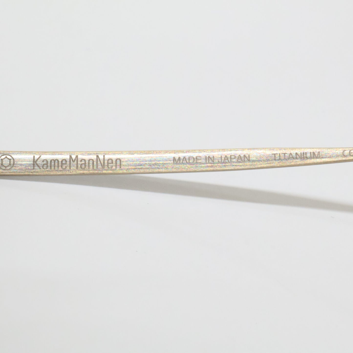 KameManNen カメマンネン 【美品】KMN9918 AG TITANIUM オーバルシェイプ アイウェア 眼鏡