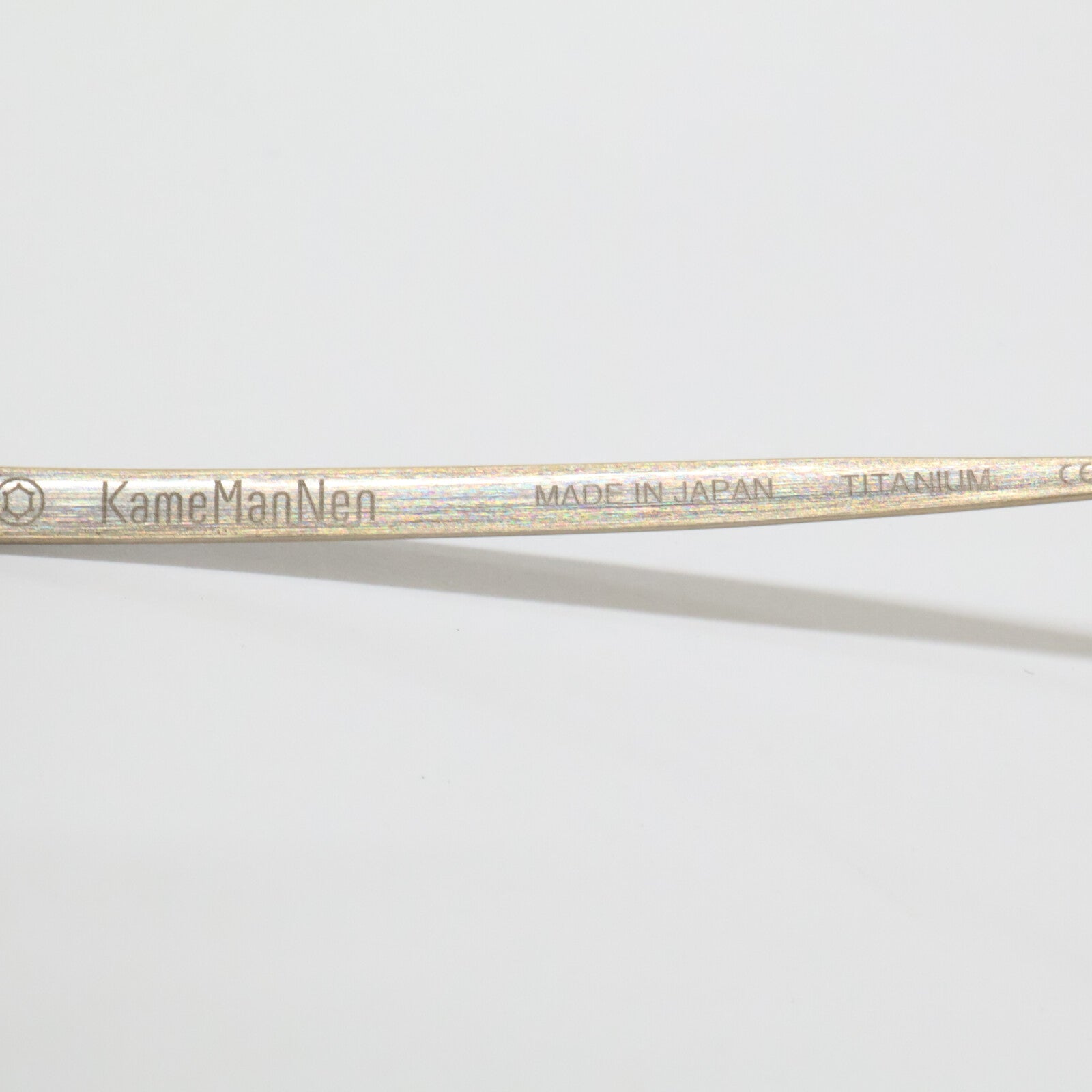 KameManNen カメマンネン 【美品】KMN9918 AG TITANIUM オーバルシェイプ アイウェア 眼鏡