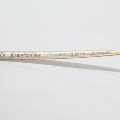 KameManNen カメマンネン 【美品】KMN9918 AG TITANIUM オーバルシェイプ アイウェア 眼鏡