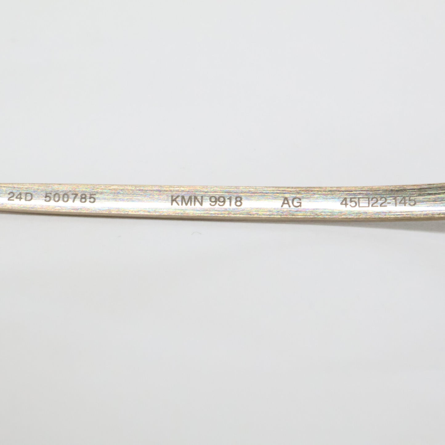 KameManNen カメマンネン 【美品】KMN9918 AG TITANIUM オーバルシェイプ アイウェア 眼鏡